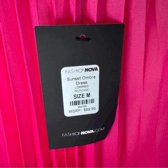 Elegant Pink and Purple Ombre Halter Maxi Dress - Picture 5 of 15